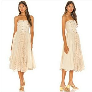 Free People Amanda  strapless midi dress